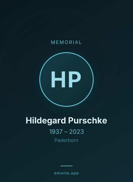 Memorial portrait of Hildegard Purschke