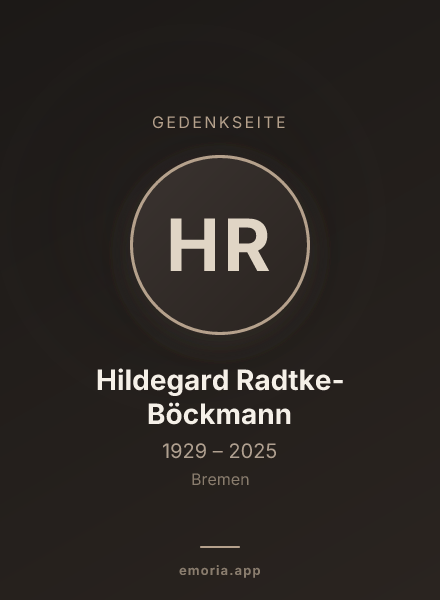 Gedenkportrait von Hildegard Radtke-Böckmann