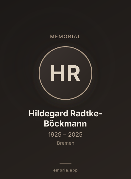 Memorial portrait of Hildegard Radtke-Böckmann