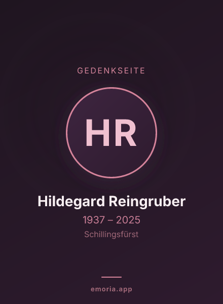Gedenkportrait von Hildegard Reingruber