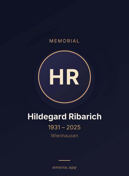 Memorial portrait of Hildegard Ribarich