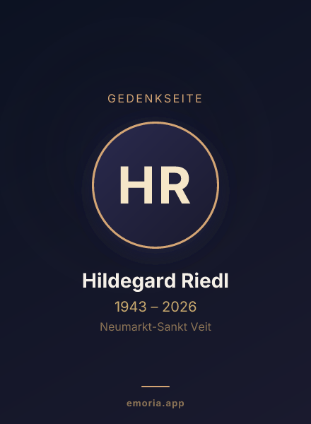 Gedenkportrait von Hildegard Riedl