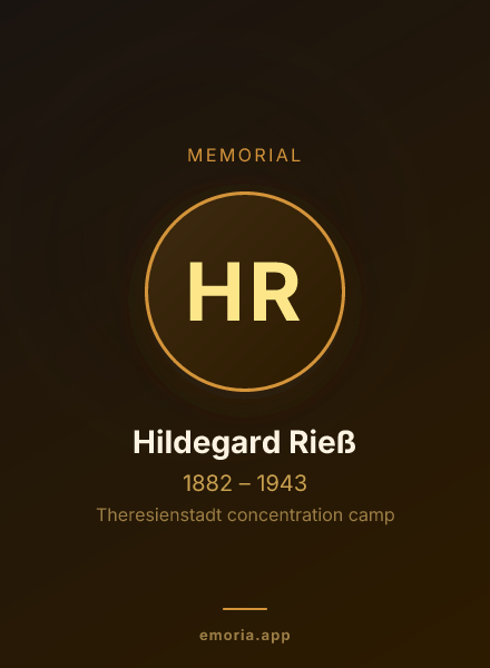 Memorial portrait of Hildegard Rieß
