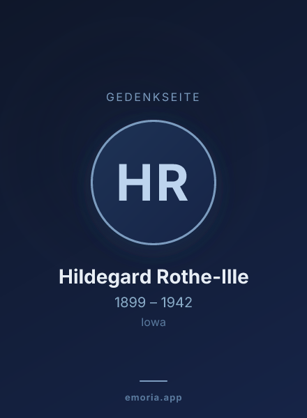 Gedenkportrait von Hildegard Rothe-Ille