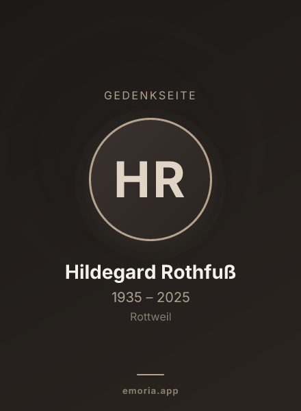 Gedenkportrait von Hildegard Rothfuß