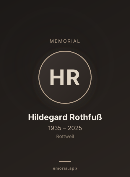 Memorial portrait of Hildegard Rothfuß