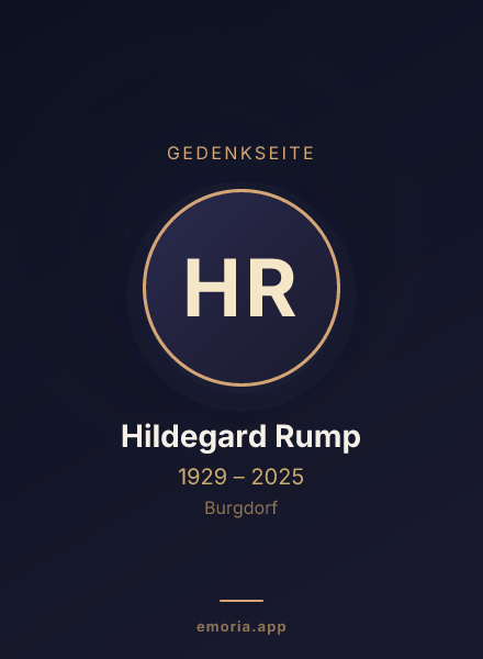 Gedenkportrait von Hildegard Rump