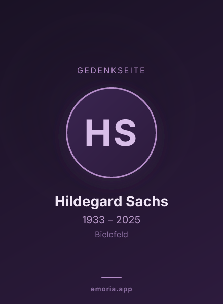 Gedenkportrait von Hildegard Sachs