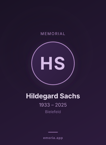Memorial portrait of Hildegard Sachs