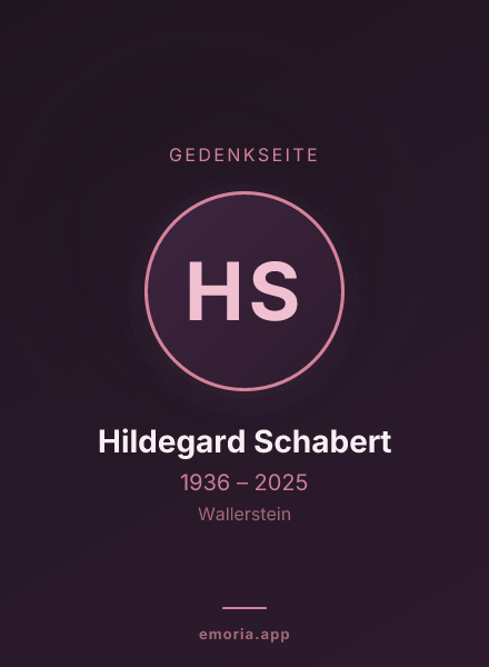 Gedenkportrait von Hildegard Schabert