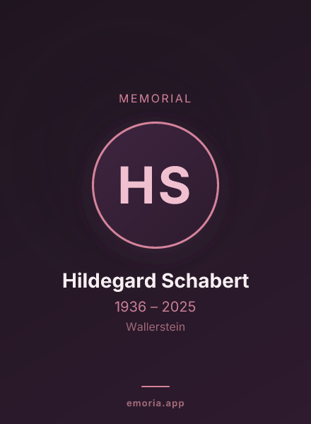 Memorial portrait of Hildegard Schabert