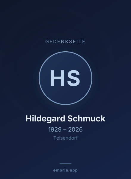 Gedenkportrait von Hildegard Schmuck