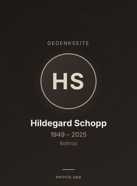 Gedenkportrait von Hildegard Schopp