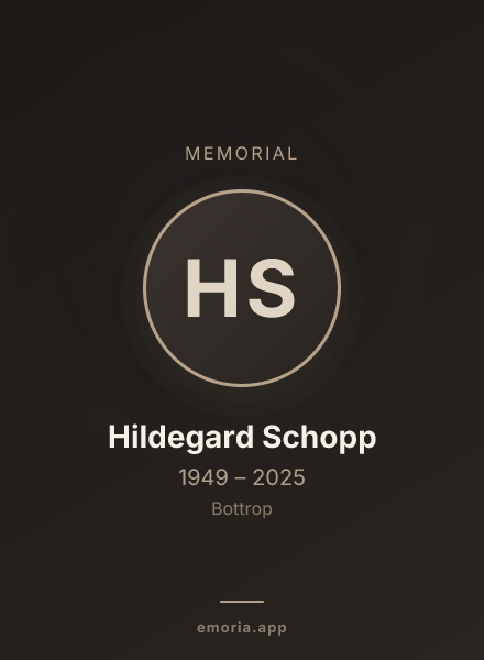 Memorial portrait of Hildegard Schopp