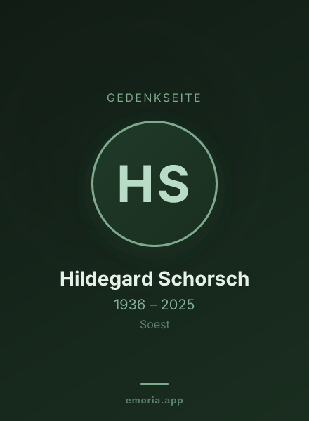 Gedenkportrait von Hildegard Schorsch