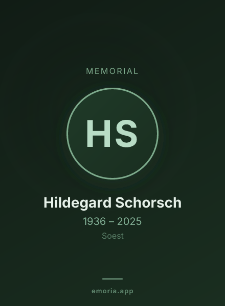 Memorial portrait of Hildegard Schorsch