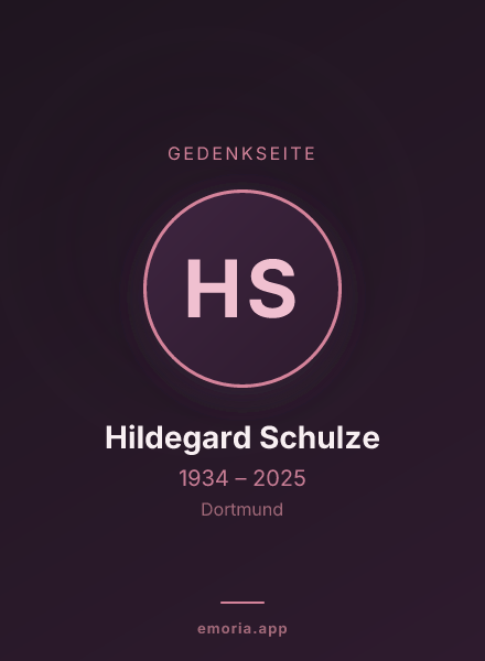 Gedenkportrait von Hildegard Schulze
