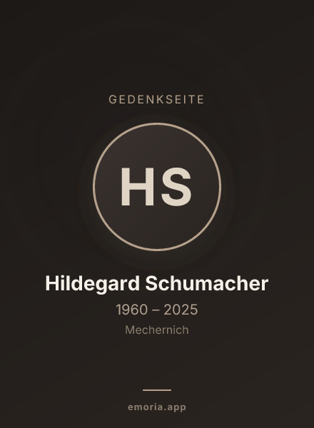 Gedenkportrait von Hildegard Schumacher
