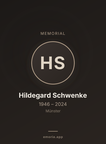Memorial portrait of Hildegard Schwenke