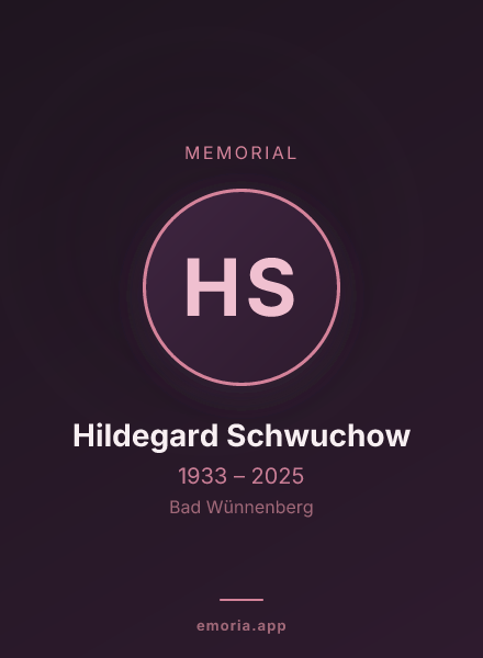 Memorial portrait of Hildegard Schwuchow