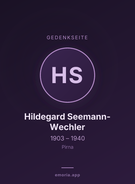 Gedenkportrait von Hildegard Seemann-Wechler
