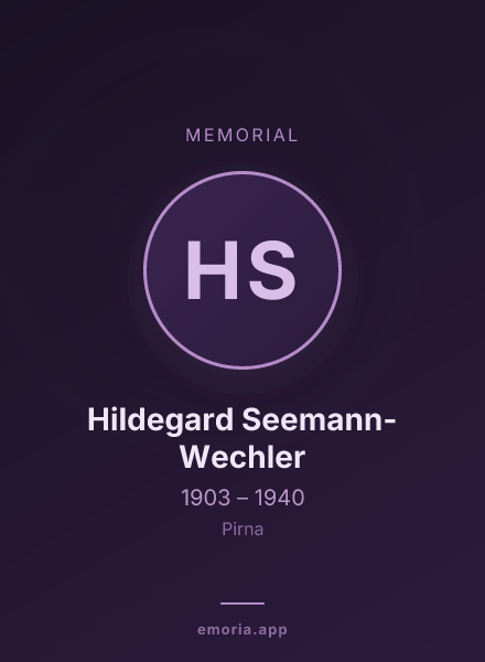 Memorial portrait of Hildegard Seemann-Wechler