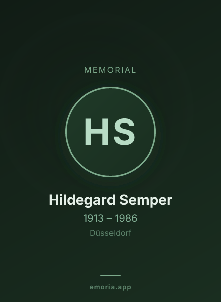 Memorial portrait of Hildegard Semper