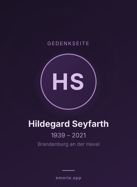Gedenkportrait von Hildegard Seyfarth