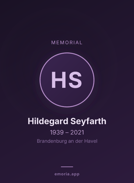 Memorial portrait of Hildegard Seyfarth