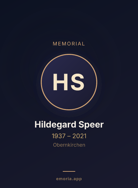 Memorial portrait of Hildegard Speer