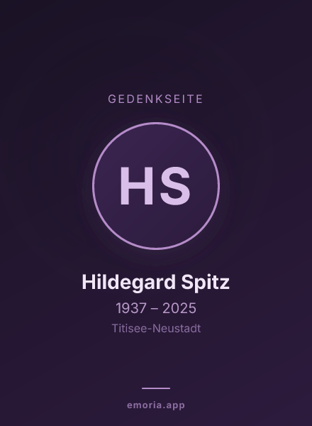 Gedenkportrait von Hildegard Spitz