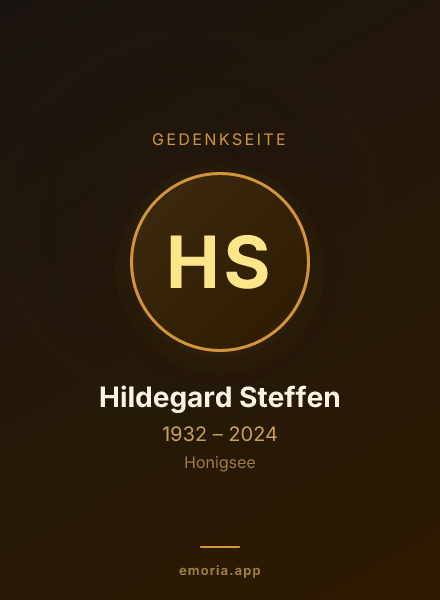 Gedenkportrait von Hildegard Steffen