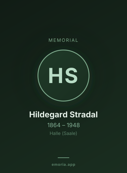 Memorial portrait of Hildegard Stradal