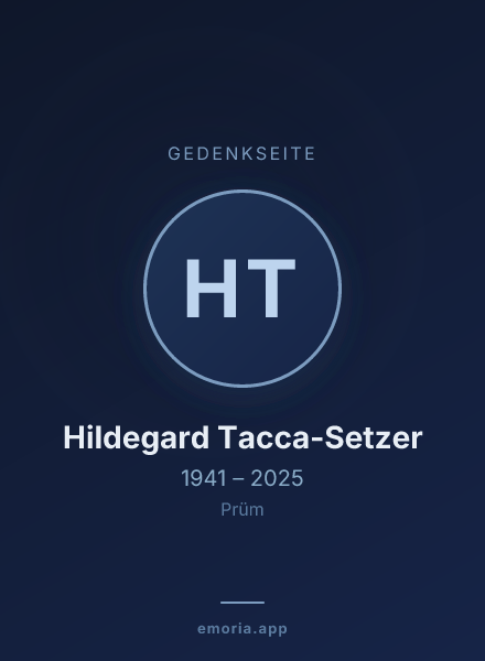 Gedenkportrait von Hildegard Tacca-Setzer