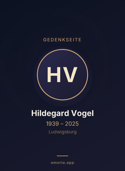 Gedenkportrait von Hildegard Vogel