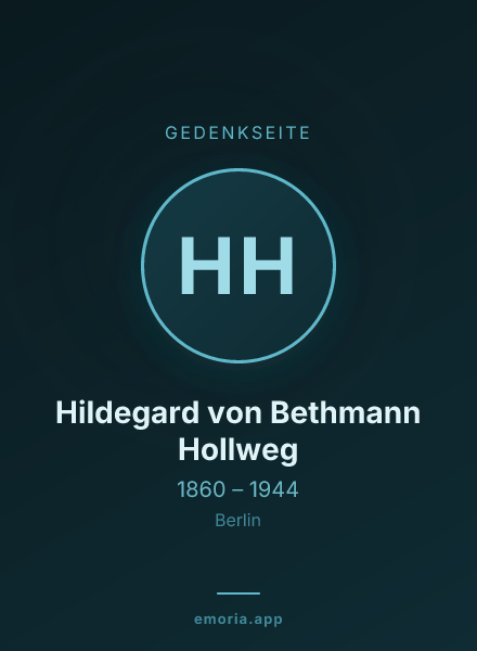 Gedenkportrait von Hildegard von Bethmann Hollweg