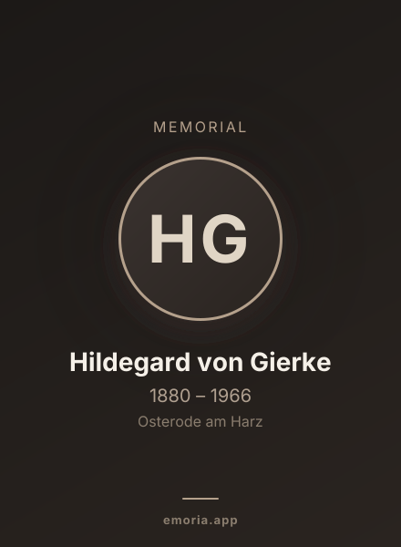 Memorial portrait of Hildegard von Gierke