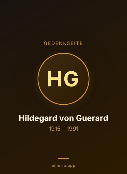 Gedenkportrait von Hildegard von Guerard