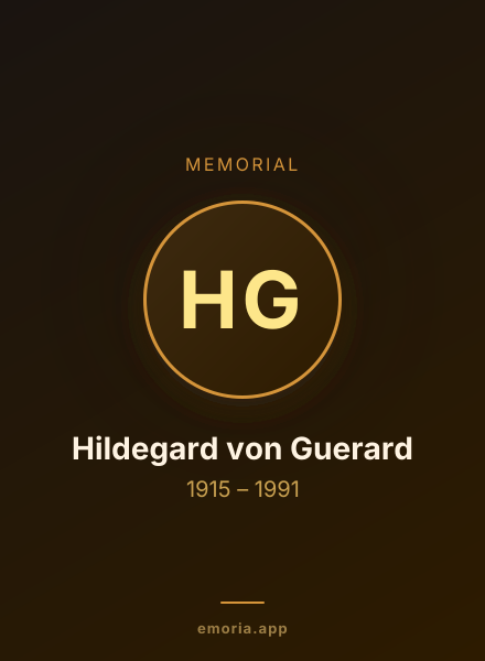 Memorial portrait of Hildegard von Guerard
