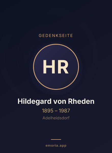 Gedenkportrait von Hildegard von Rheden