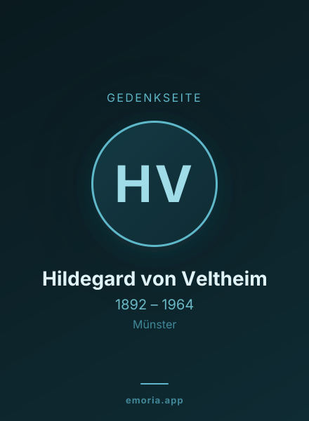 Gedenkportrait von Hildegard von Veltheim