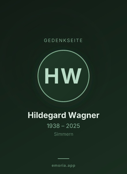 Gedenkportrait von Hildegard Wagner
