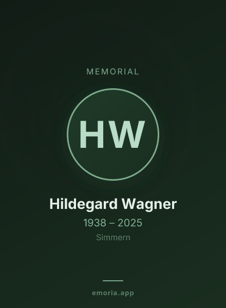 Memorial portrait of Hildegard Wagner