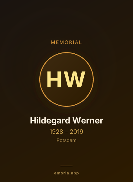 Memorial portrait of Hildegard Werner