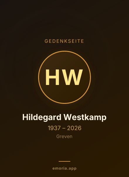 Gedenkportrait von Hildegard Westkamp