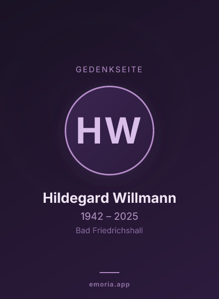 Gedenkportrait von Hildegard Willmann