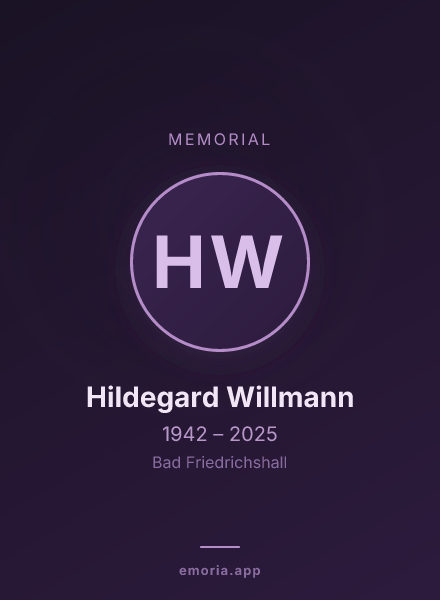 Memorial portrait of Hildegard Willmann