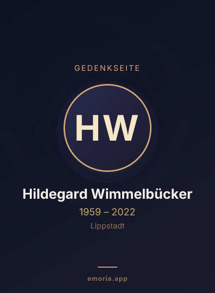 Gedenkportrait von Hildegard Wimmelbücker