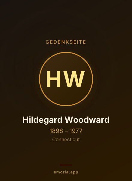 Gedenkportrait von Hildegard Woodward