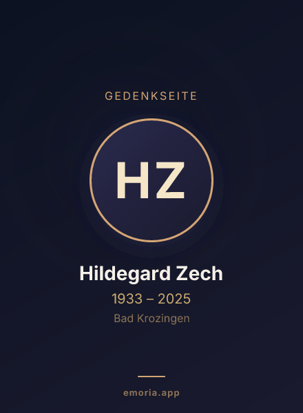 Gedenkportrait von Hildegard Zech
